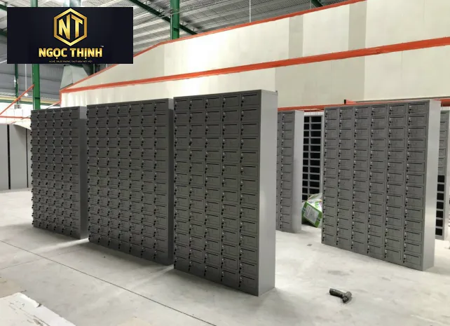 Tủ sắt sơn tĩnh điện màu ghi đựng thư 07